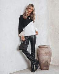 Black White Knit Sweater