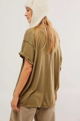 Olive Green Short Sleeves Tee