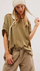 Olive Green Short Sleeves Tee