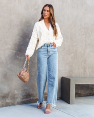 Oatmeal Button Front Cardigan