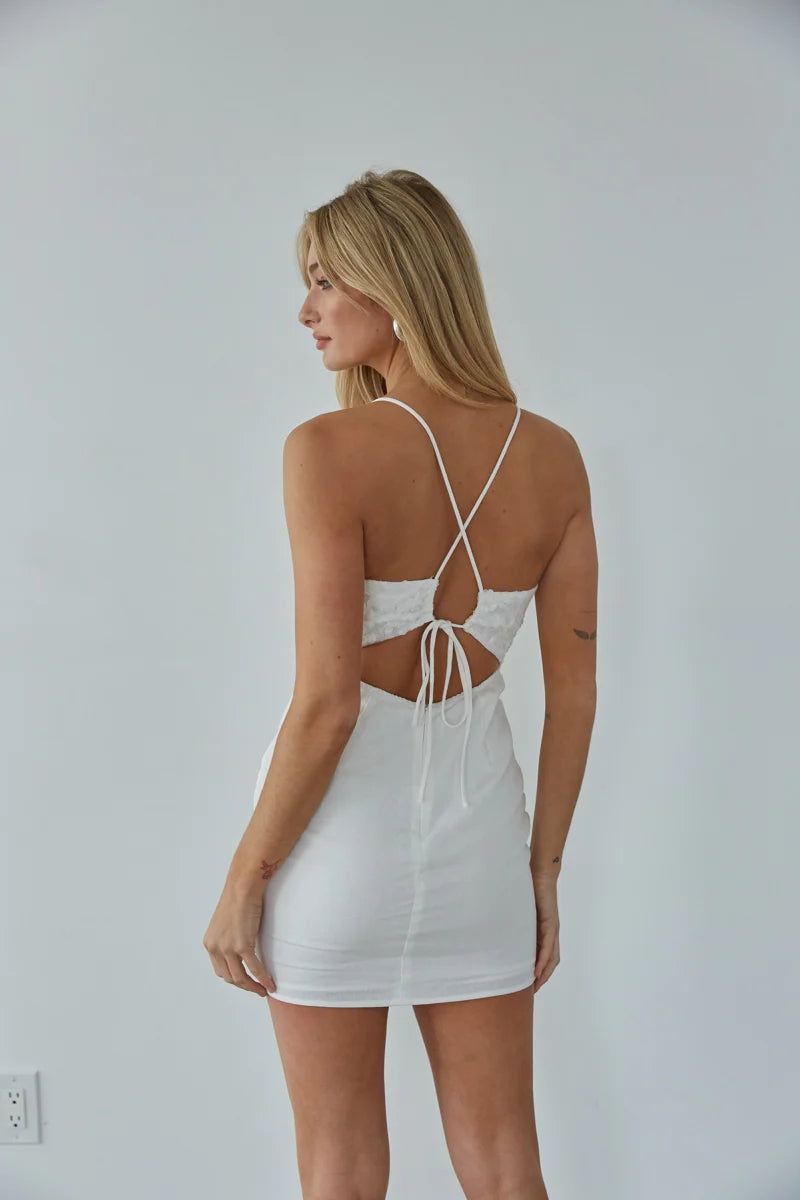 White Bodycon Mini Dress