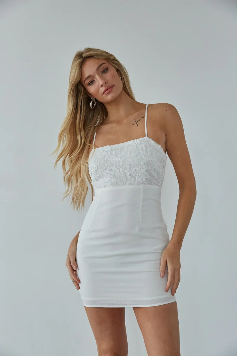White Bodycon Mini Dress