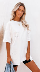 White Short Sleeves Tee
