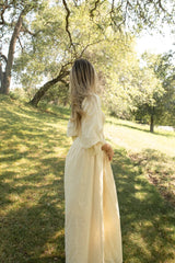 Yellow Square Neck Midi Dress