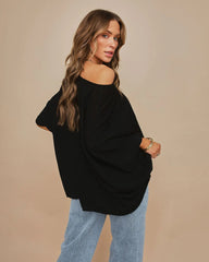 Black Batwing Short Sleeves Tee