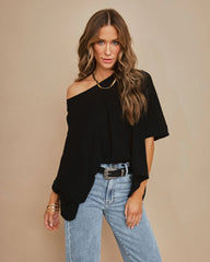 Black Batwing Short Sleeves Tee