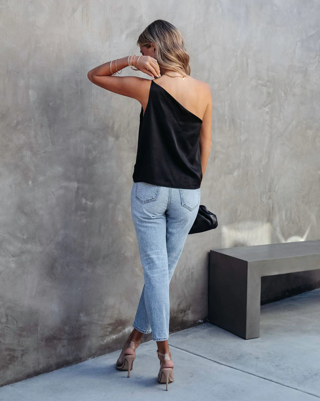 Black One Shoulder Top