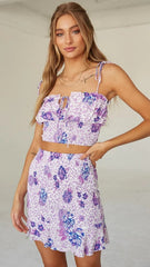 Purple Floral Tank Top