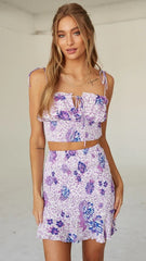 Purple Floral Tank Top
