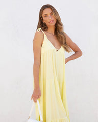 Yellow Tiered Midi Dress