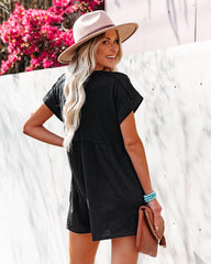 Black Button Down Rompers