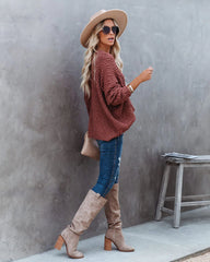 Brown Relaxed Knit Sweater