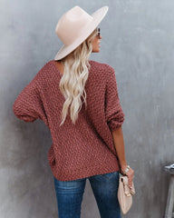 Brown Relaxed Knit Sweater