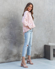 Pink Plaid Button Down Shirt