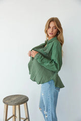 Olive Green Button Down Shirt