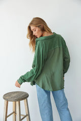 Olive Green Button Down Shirt